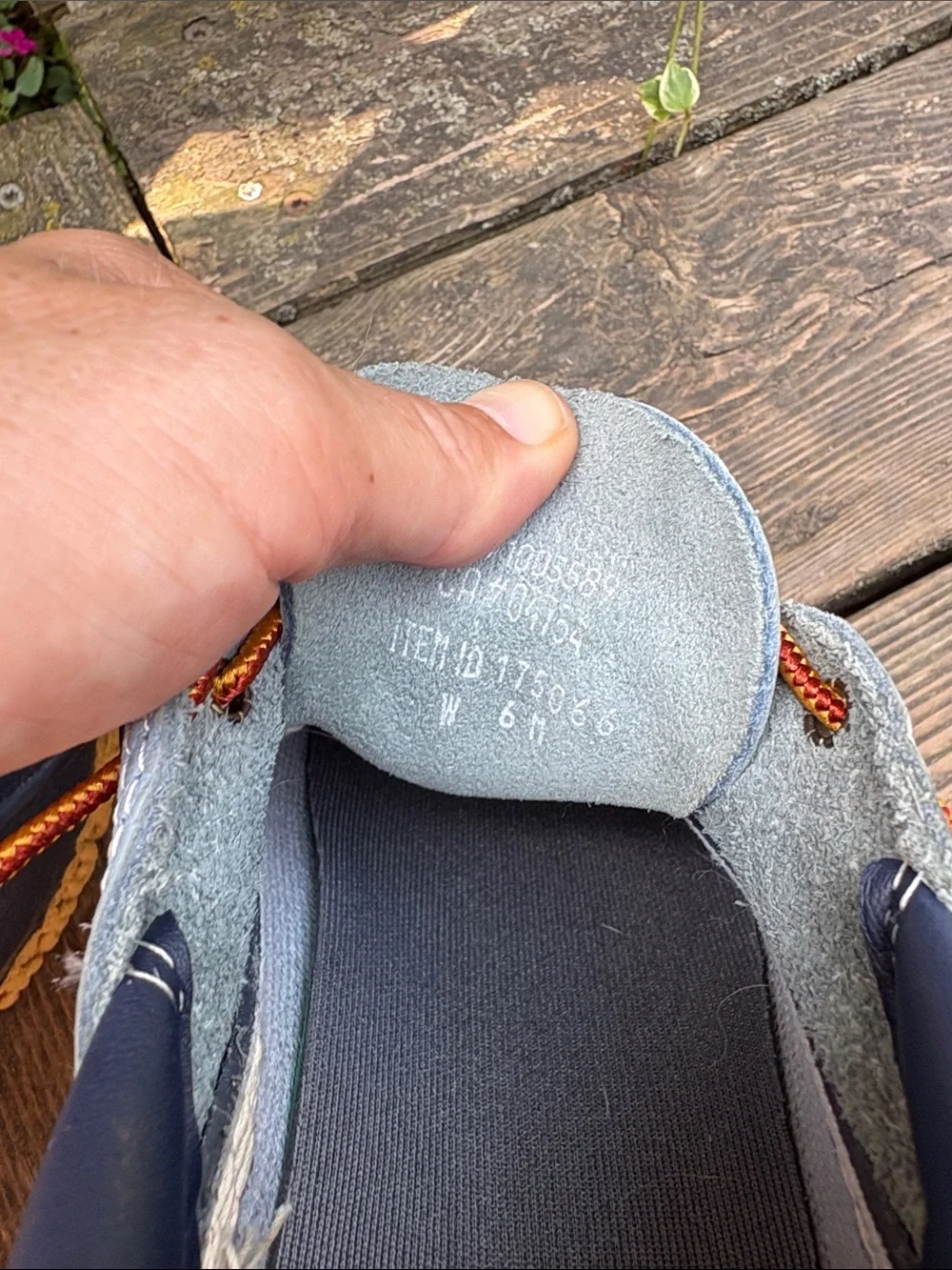 LL Bean size 7.5 Navy and Light Blue Waterproof Duck Shoes Bean Boot